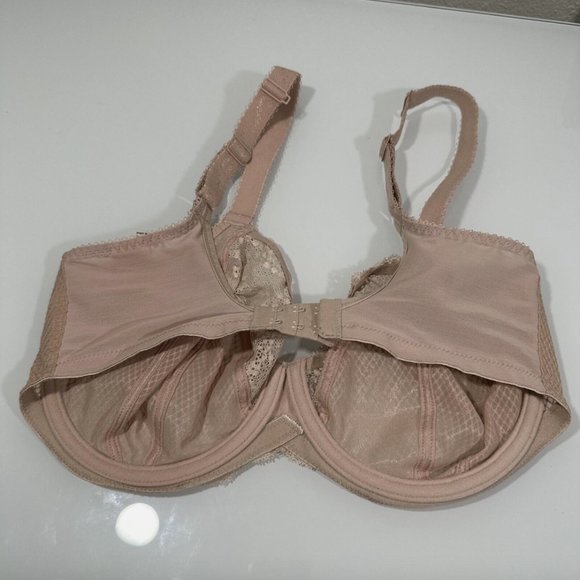 NEW‎ $66 Elomi [ 34I US] Charley Full Figure Underwire Plunge Bra in Nude #5791 - Picture 7 of 10